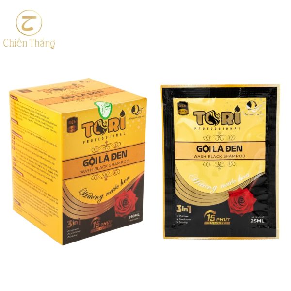 dầu gội phủ bạc gội là đen tori hương nước hoa (gói) 3