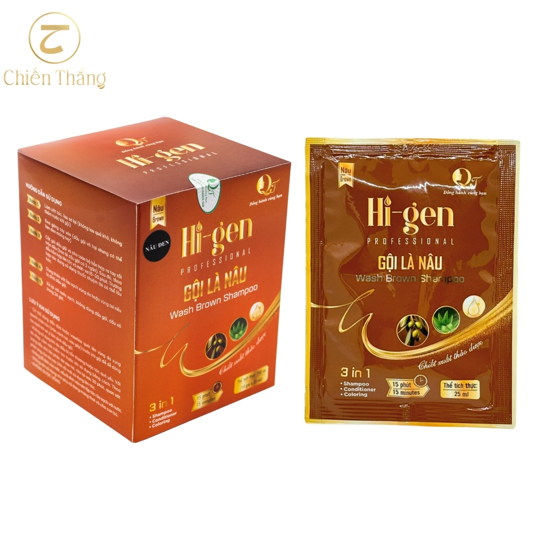 dầu gội phủ bạc gội là nâu hi gen hương nhân sâm gói