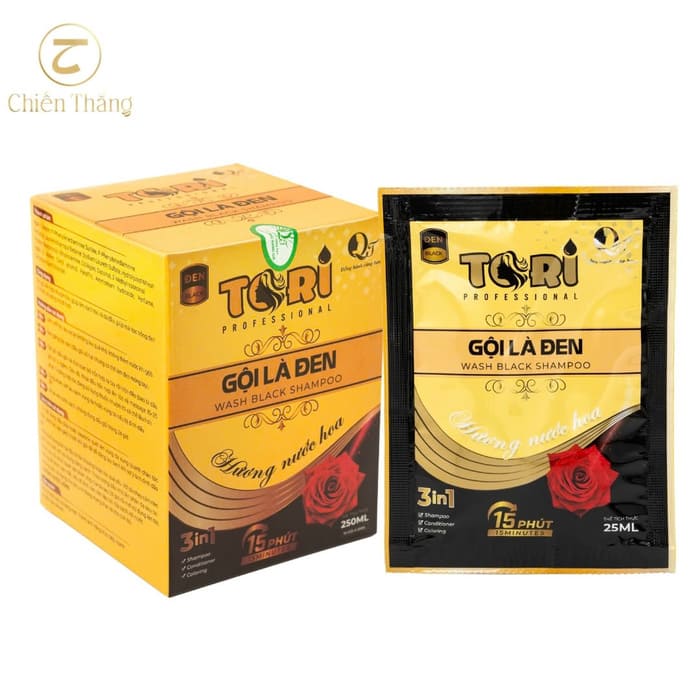 nhuộm tóc bạc từ dầu gội thảo dược tori