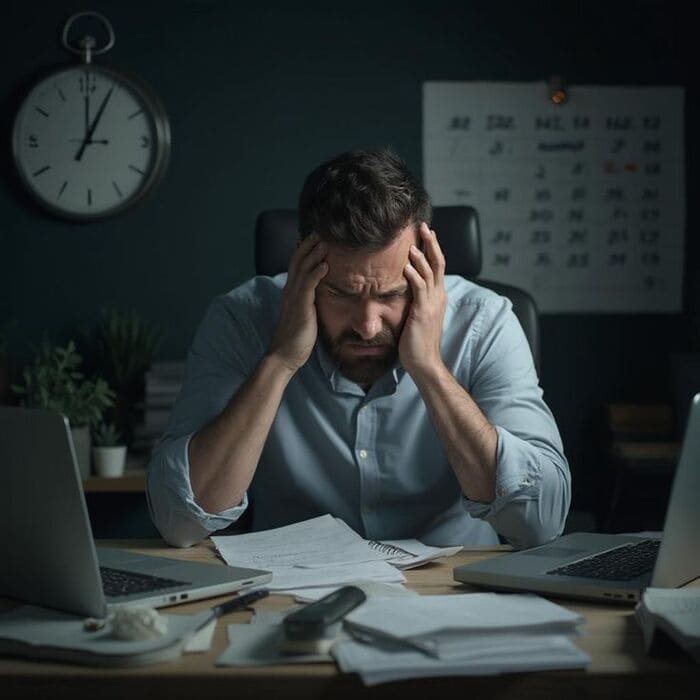 tóc bạc do căng thẳng mệt mỏi
