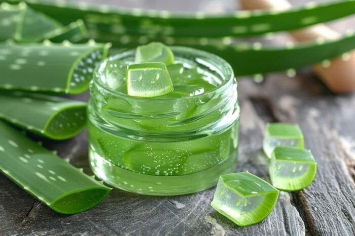 cách gội đầu bằng dầu dừa trị gàu với nha đam