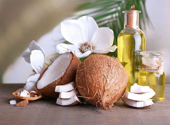cách trị gàu bằng giấm táo với dầu dừa